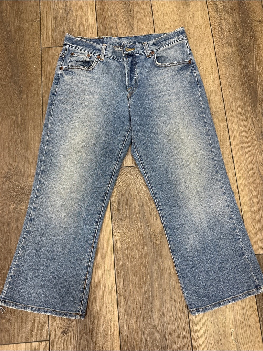 Lucky Brand Light Blue Cropped Flare Jeans